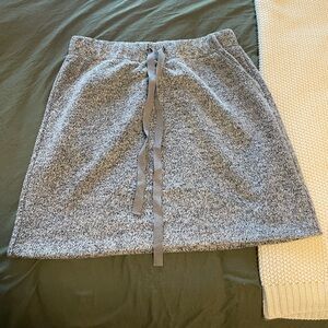 LOFT Wool Knee-Length Skirt Heather Gray
